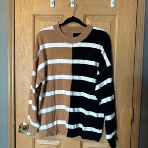 Striped Black and Brown Women’s Sweater